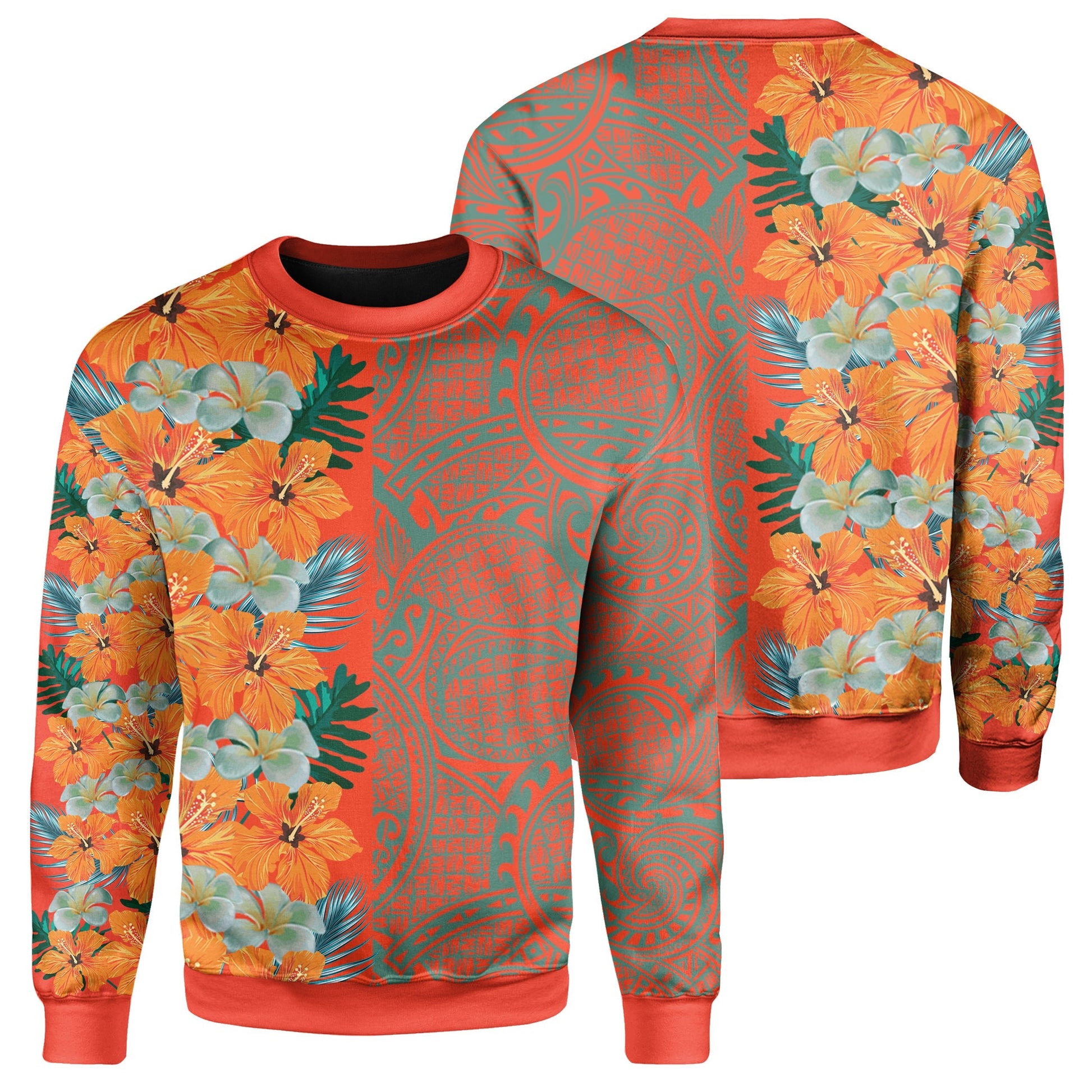 Tropical Polynesian Hawaiian Sweatshirt Haka Style
