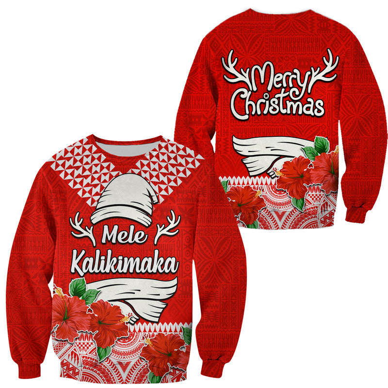 Hawaii Hibiscus Flower Mele Kalikimaka Sweater