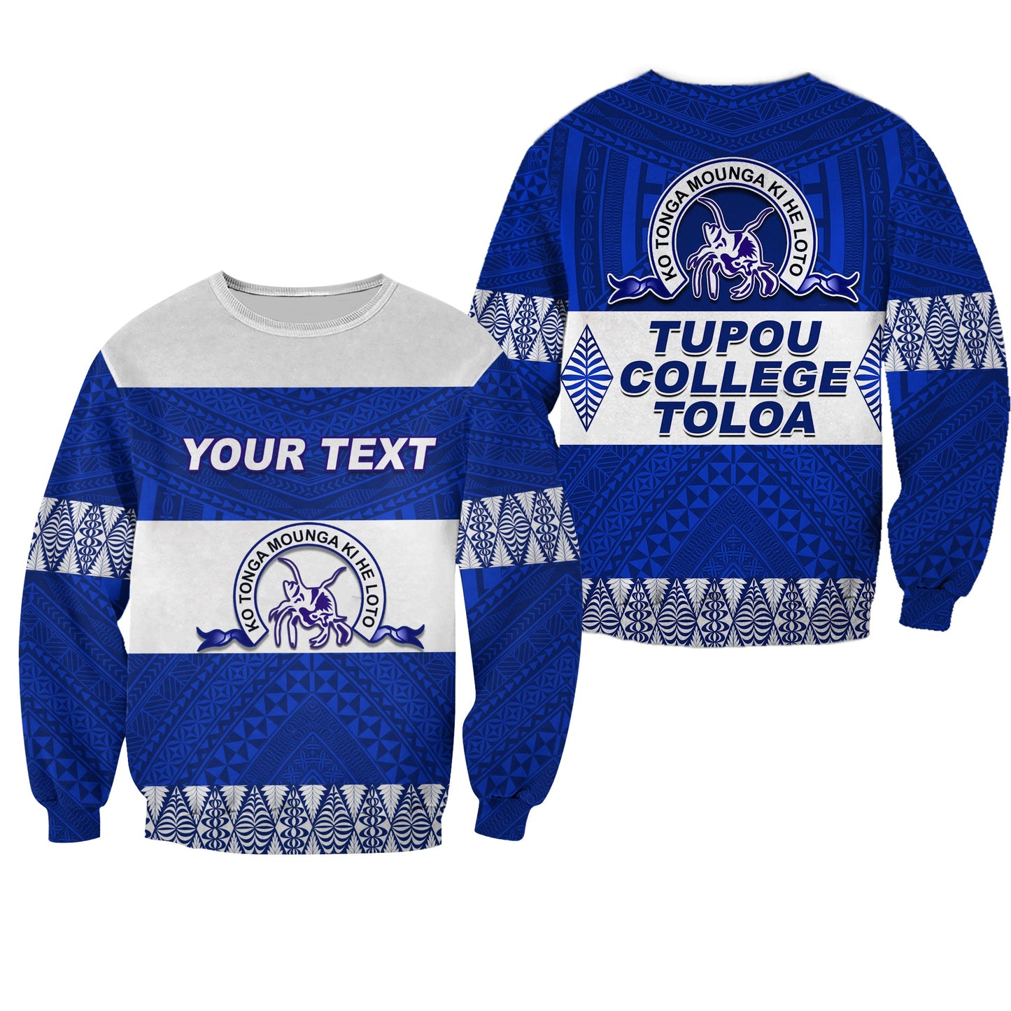 Custom Personalised Tupou College Toloa Sweatshirt Version Special