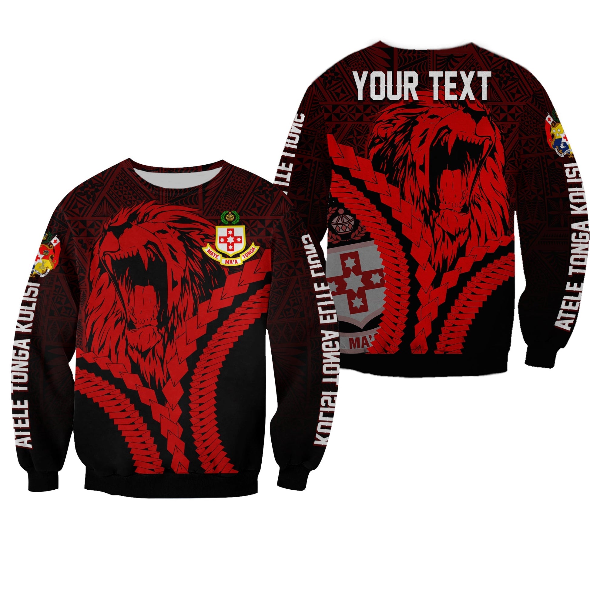 Kolisi Tonga 'Atele Personalised Sweatshirt Roaring Lion