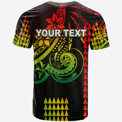 Custom Personalised Kakau Hawaiian Polynesian T Shirt Reggae