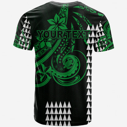 Custom Personalised Kakau Hawaiian Polynesian T Shirt Green