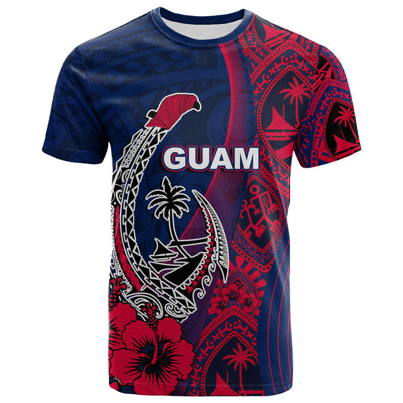 Guam Fish Hook T Shirt Flag Color Style All Over Print