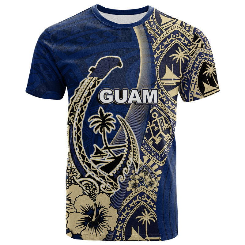 Custom Personalised Guam Fish Hook T Shirt Blue Style