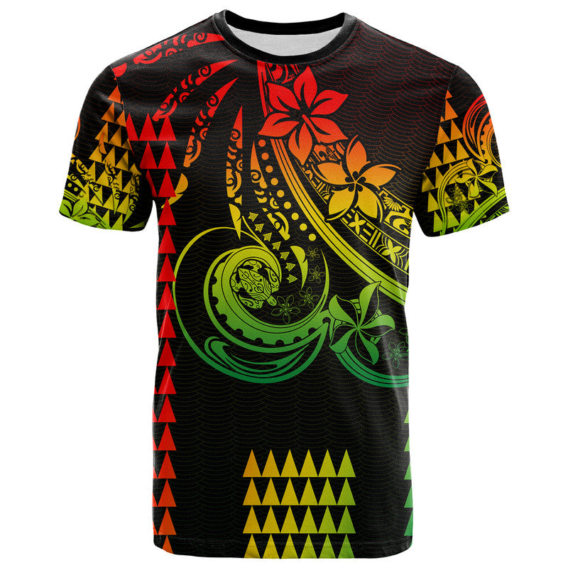 Custom Personalised Kakau Hawaiian Polynesian T Shirt Reggae