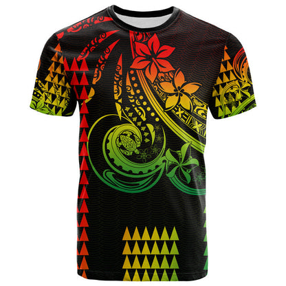 Custom Personalised Kakau Hawaiian Polynesian T Shirt Reggae