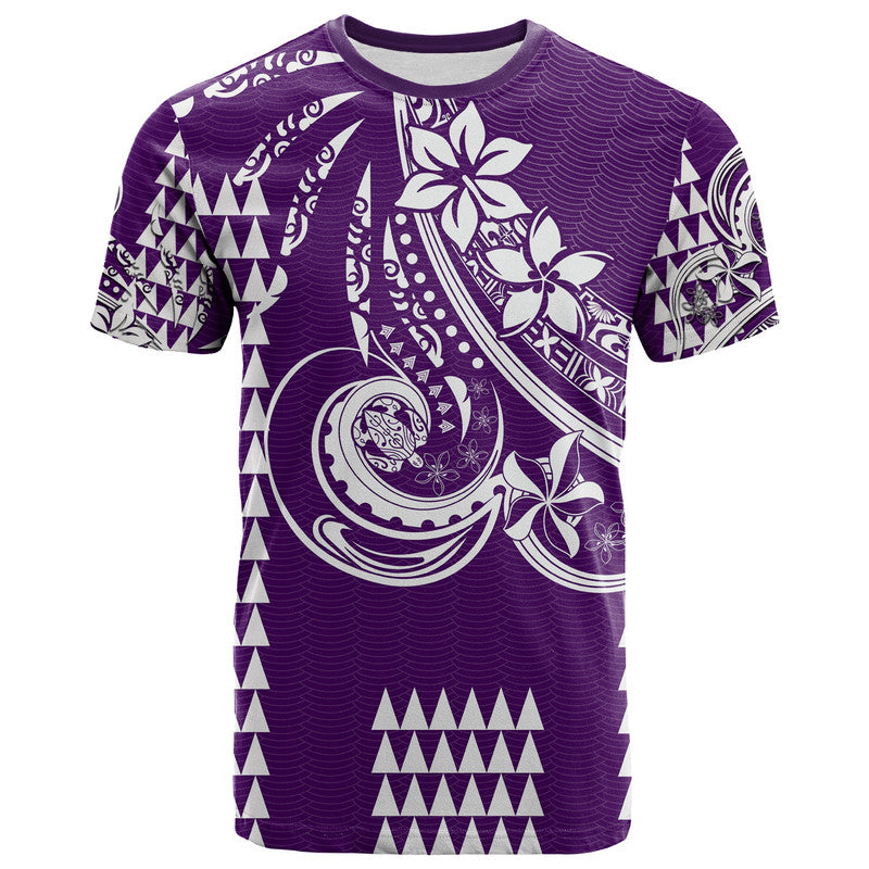 (Custom Personalised) Kakau Hawaiian Polynesian T Shirt Purple