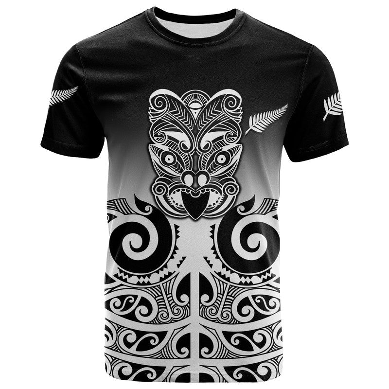 Custom Personalised New Zealand Rugby T Shirt - Maori Haka Black Style