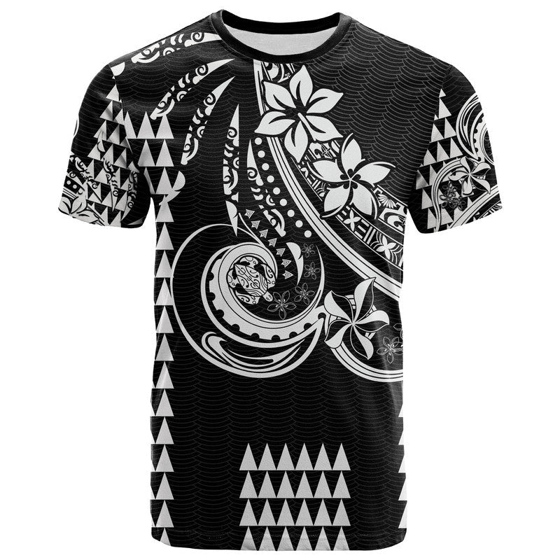 (Custom Personalised) Kakau Hawaiian Polynesian T Shirt Black