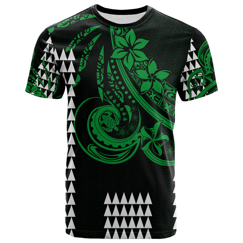 Custom Personalised Kakau Hawaiian Polynesian T Shirt Green