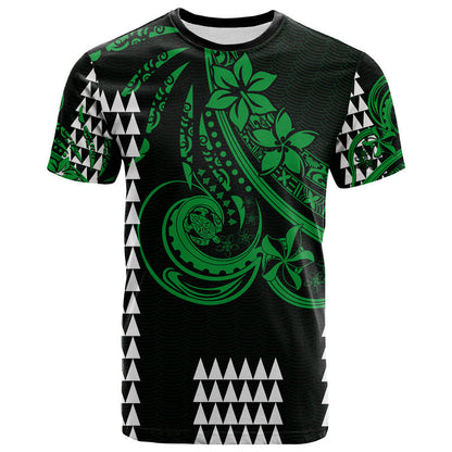Custom Personalised Kakau Hawaiian Polynesian T Shirt Green