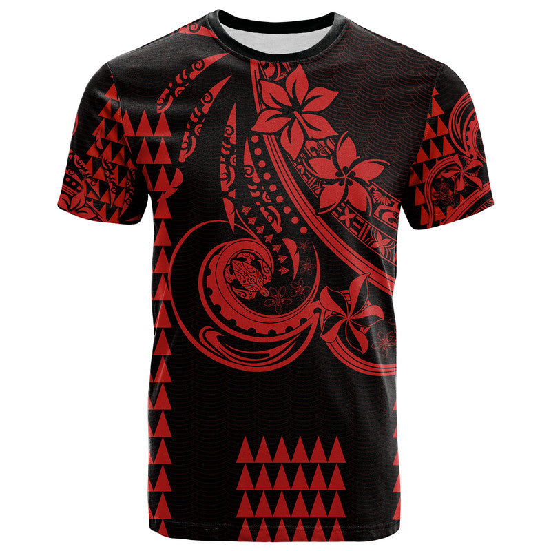 (Custom Personalised) Kakau Hawaiian Polynesian T Shirt Red