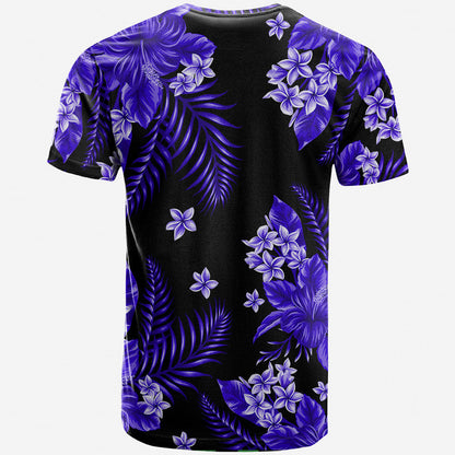 Hawaii Summer Colorful T Shirt Dark Blue