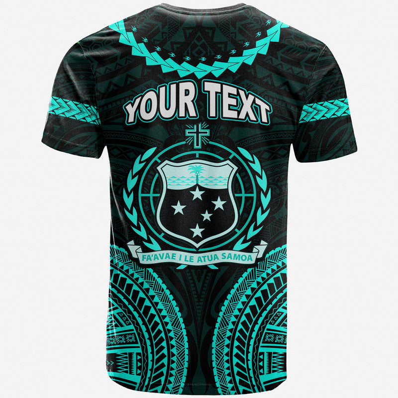 Custom Personalised Samoa Ula Nifo Tribal T Shirt Green Style