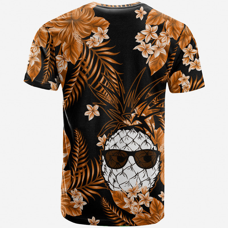 Hawaii Summer Colorful Pineapple T Shirt Orange