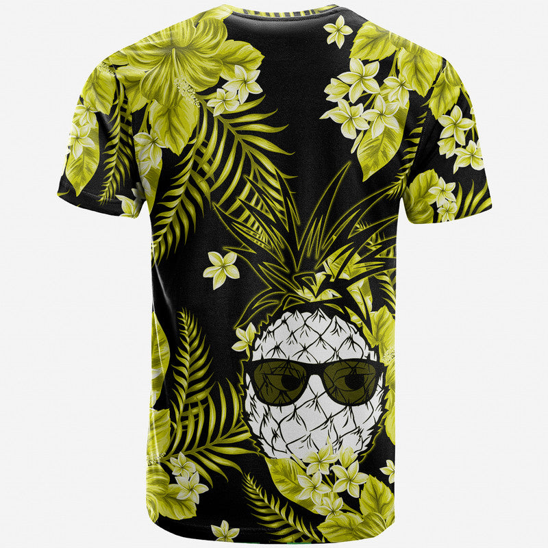 Hawaii Summer Colorful Pineapple T Shirt Yellow