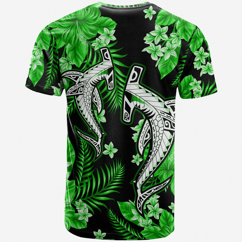 Hawaii Summer Colorful Shark T Shirt Green