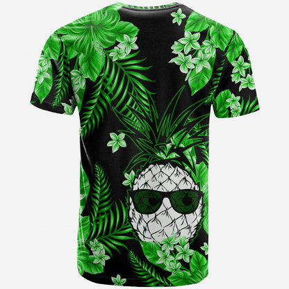 Hawaii Summer Colorful Pineapple T Shirt Green