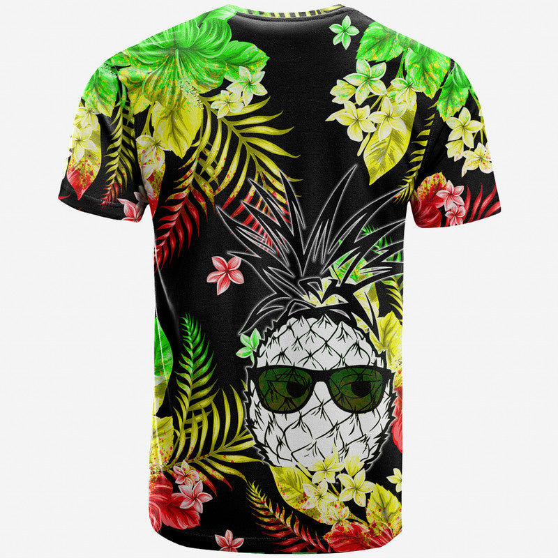 Hawaii Summer Colorful Pineapple T Shirt Reggage