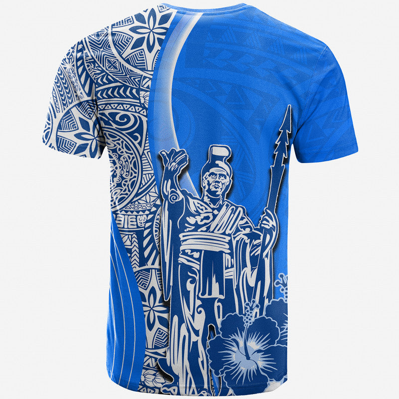 Hawaiian King Kamehameha T Shirt Vibe Blue Style