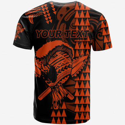 Custom Personalised Hawaii Polynesian Warrior Kakau T Shirt - Orange