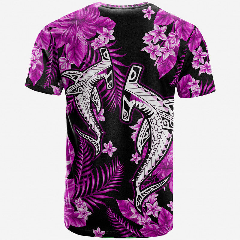 Hawaii Summer Colorful Shark T Shirt Purple