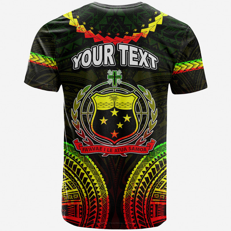 Custom Personalised Samoa Ula Nifo Tribal T Shirt Reggage Style