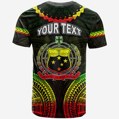 Custom Personalised Samoa Ula Nifo Tribal T Shirt Reggage Style