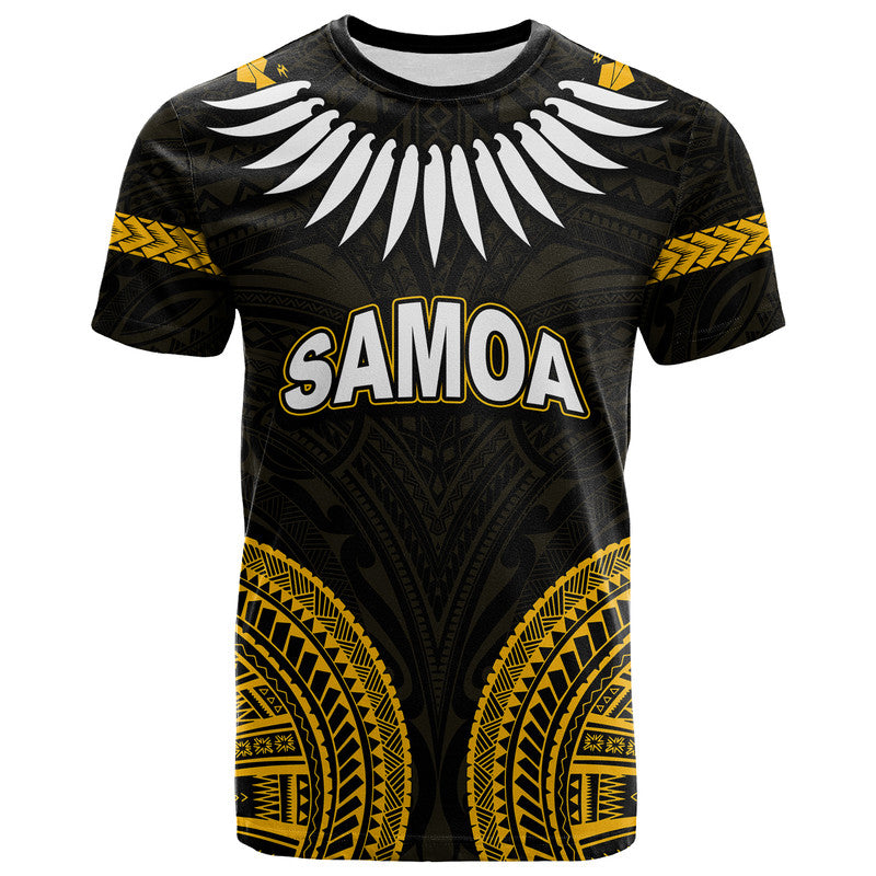 Custom Personalised Samoa Ula Nifo Tribal T Shirt Gold Style