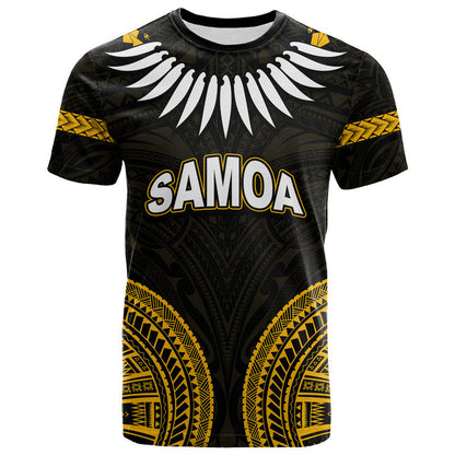 Custom Personalised Samoa Ula Nifo Tribal T Shirt Gold Style