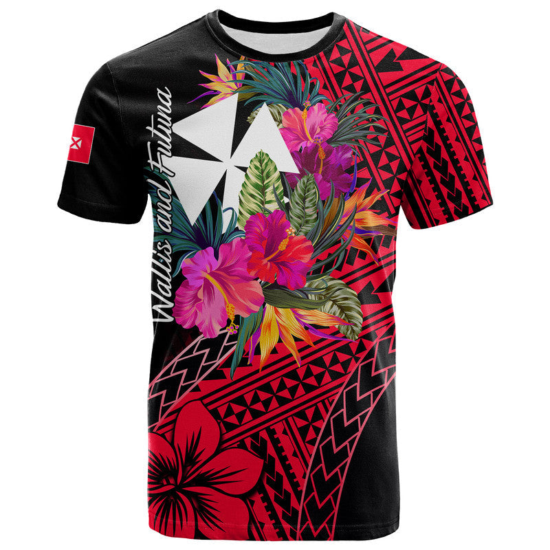 Wallis and Futuna T Shirt Hibiscus Red No.1 Color