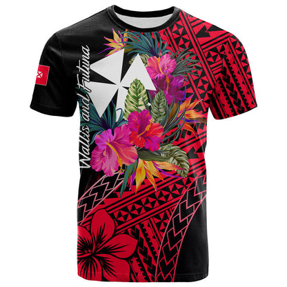 Wallis and Futuna T Shirt Hibiscus Red No.1 Color