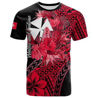 Wallis and Futuna T Shirt Hibiscus Red No.2 Color