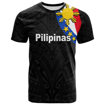 (Custom Personalised) Pilipinas T Shirt Simple Style Black