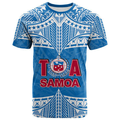 Toa Samoa Rugby T Shirt Blue Sky
