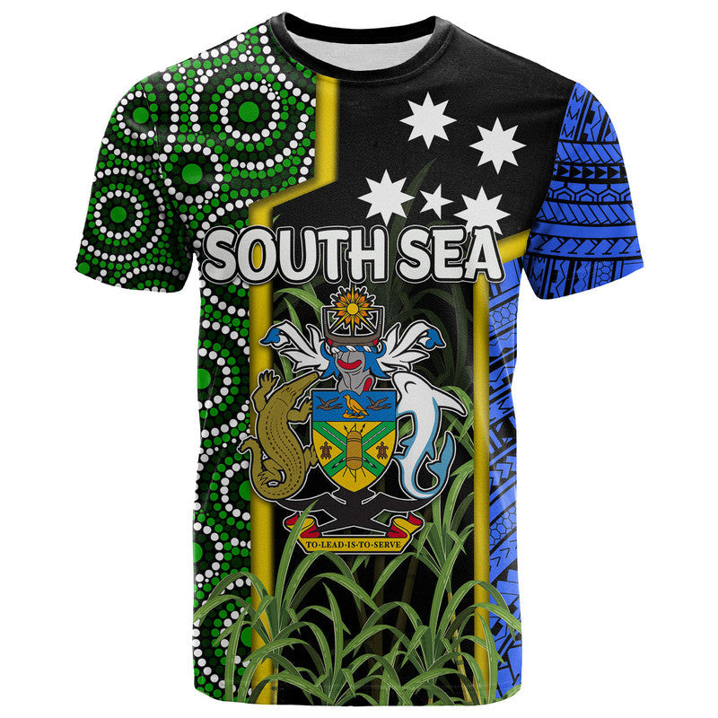 South Sea Islanders Flag Style T Shirt Solomon Islands Shirt