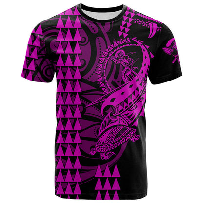 (Custom Personalised) Hawaii Polynesian Warrior Kakau T Shirt Purple