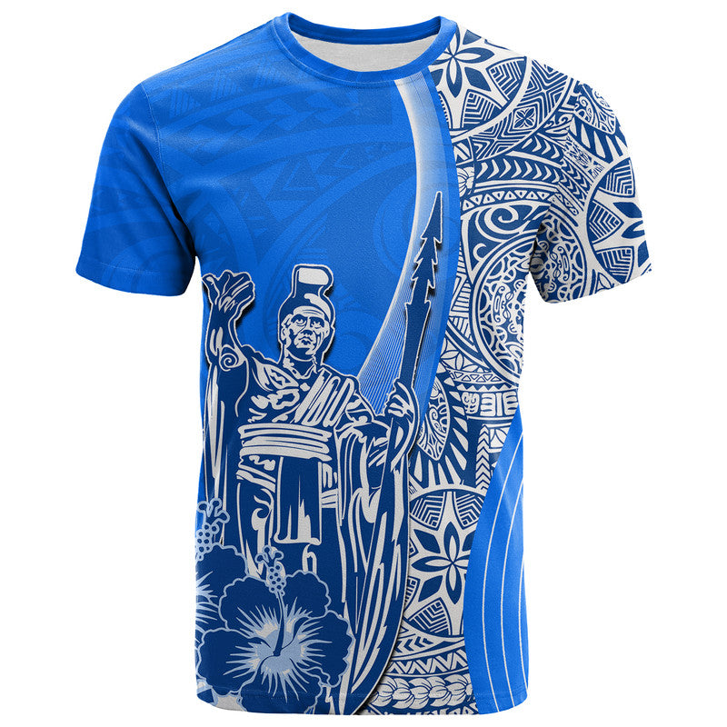 Hawaiian King Kamehameha T Shirt Vibe Blue Style