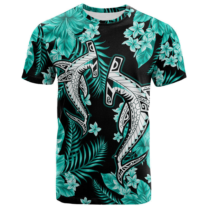 Hawaii Summer Colorful Shark T Shirt Turquesa