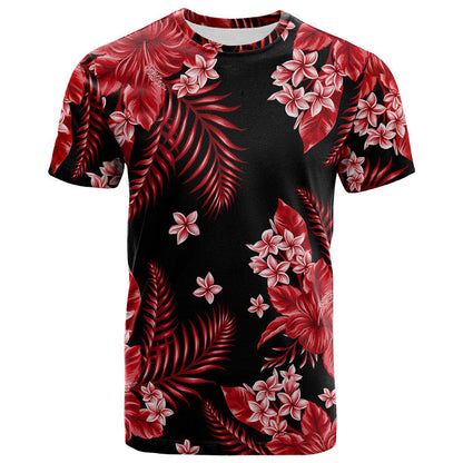 Hawaii Summer Colorful T Shirt Red