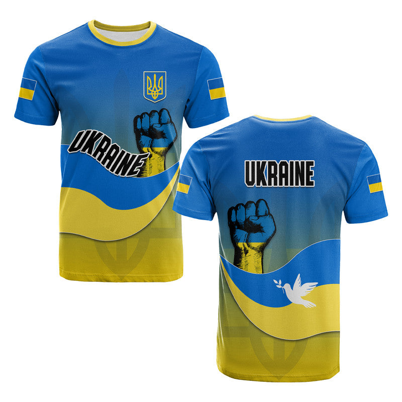 Ukraine T Shirt National Flag Style