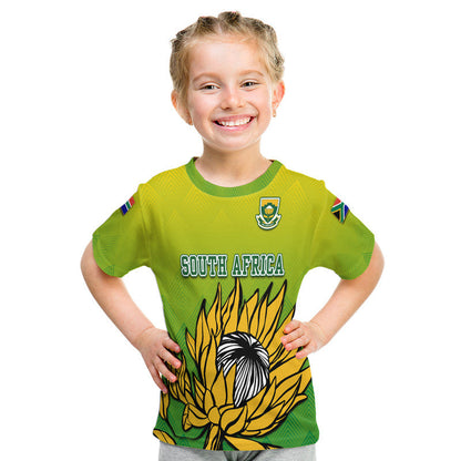 Custom South Africa National Cricket Team T Shirt Proteas Sports Yellow Style
