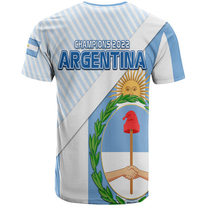 Argentina Champions World Cup 2022 T Shirt La Albiceleste Sol de Mayo