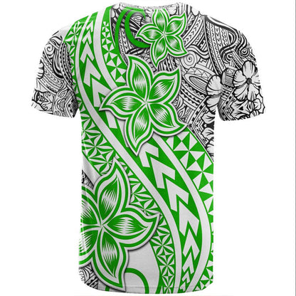 Traditional Polynesian Tribal Tattoo Retro T Shirt Green
