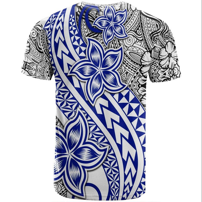Traditional Polynesian Tribal Tattoo Retro T Shirt Blue