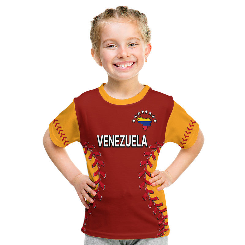 Custom Venezuela Baseball Flag Map T Shirt
