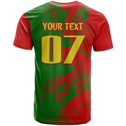 Custom Portugal Football T Shirt Dragon of Royal Arms During The Reign of Queen Maria II