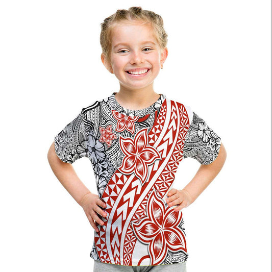 Traditional Polynesian Tribal Tattoo Retro T Shirt Red