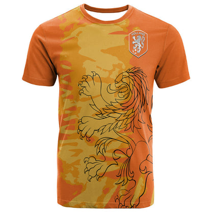 Custom Netherlands Football Oranje Sport Design T Shirt