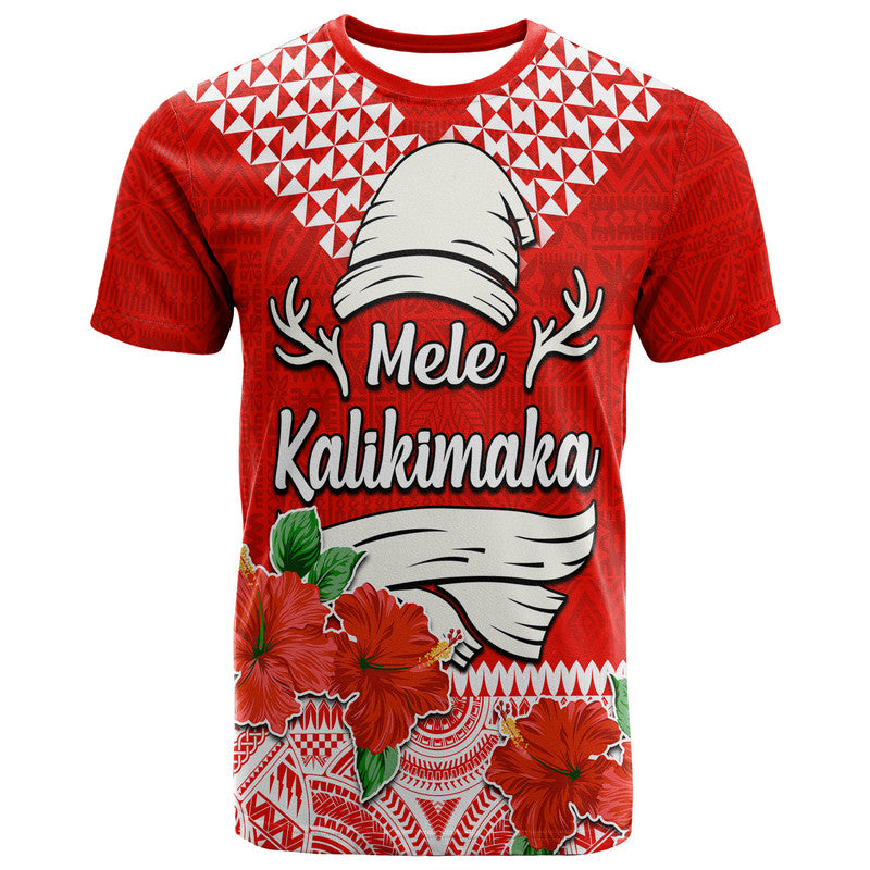 Hawaii Hibiscus Flower Mele Kalikimaka T Shirt